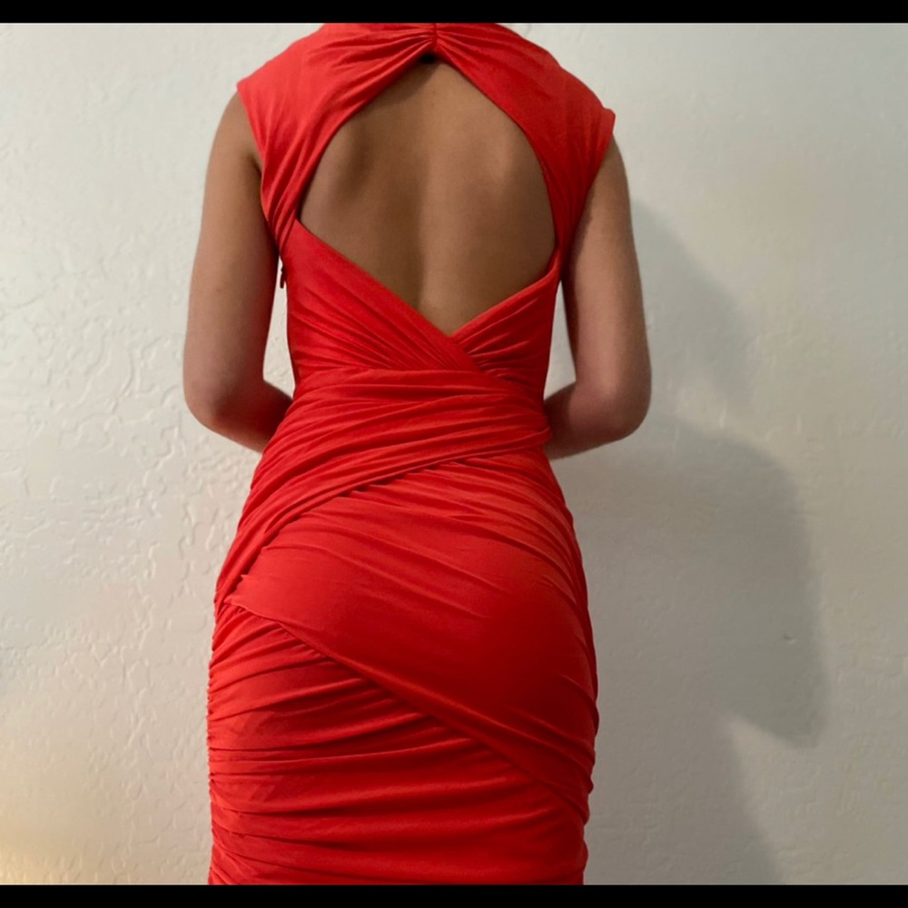 BCBGMAXAZRIA coral dress in size small